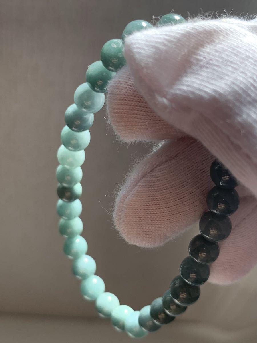 入りコン沢青翡翠 糸魚川本翡翠ブレスレット ヒスイ ヒーリング コン沢 ひすい 天然石 A貨 無処理勾玉お守り魔除けパワーヒーリング_画像6