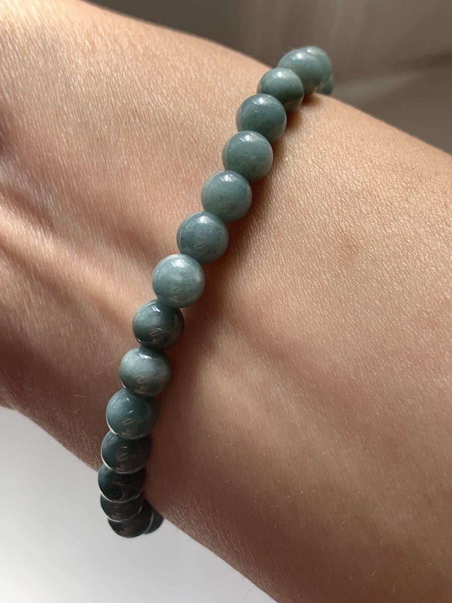 入りコン沢青翡翠 糸魚川本翡翠ブレスレット ヒスイ ヒーリング コン沢 ひすい 天然石 A貨 無処理勾玉お守り魔除けパワーヒーリング_画像7