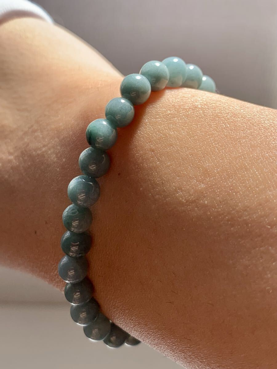 入りコン沢青翡翠 糸魚川本翡翠ブレスレット ヒスイ ヒーリング コン沢 ひすい 天然石 A貨 無処理勾玉お守り魔除けパワーヒーリング_画像8