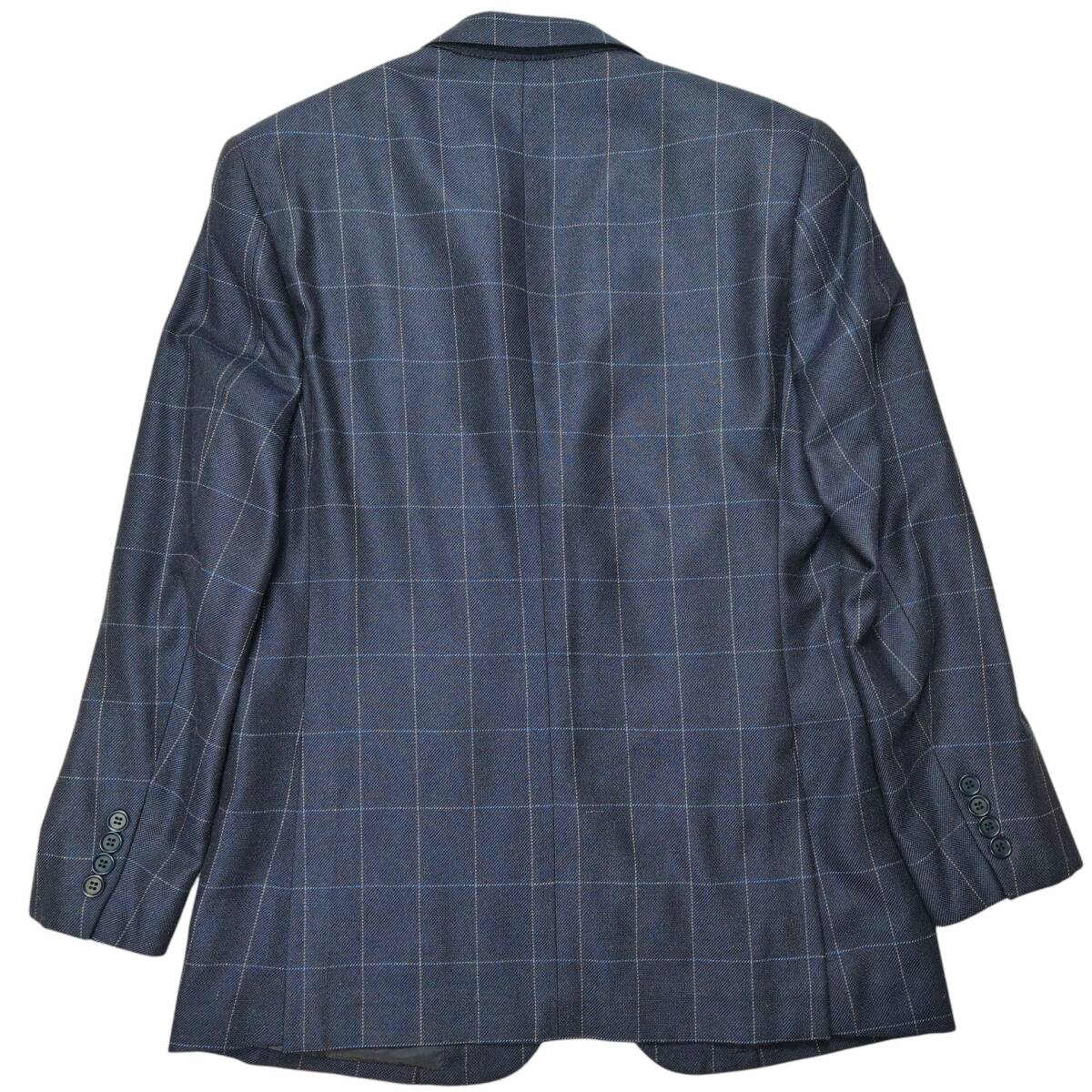 Brooks Brothers テーラードジャケット ネイビー ウィンドウペンチェック柄 シルク55％・ウール45％ サイズ36SHT M相当 2B サイドベンツ_画像4