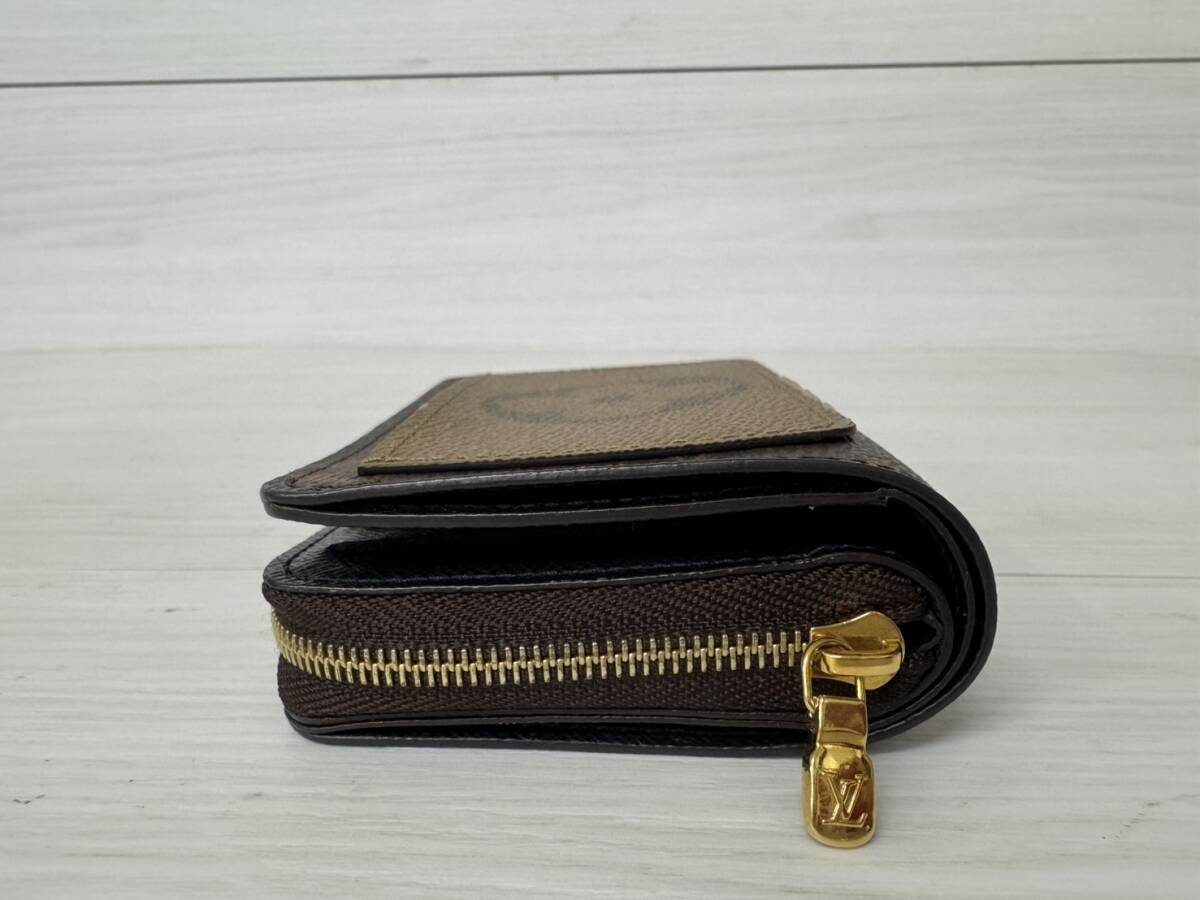 【美品】LOUIS VUITTON　ルイヴィトン モノグラムリバース　ポルトフォイユ ルー 財(cái)布【M81461】