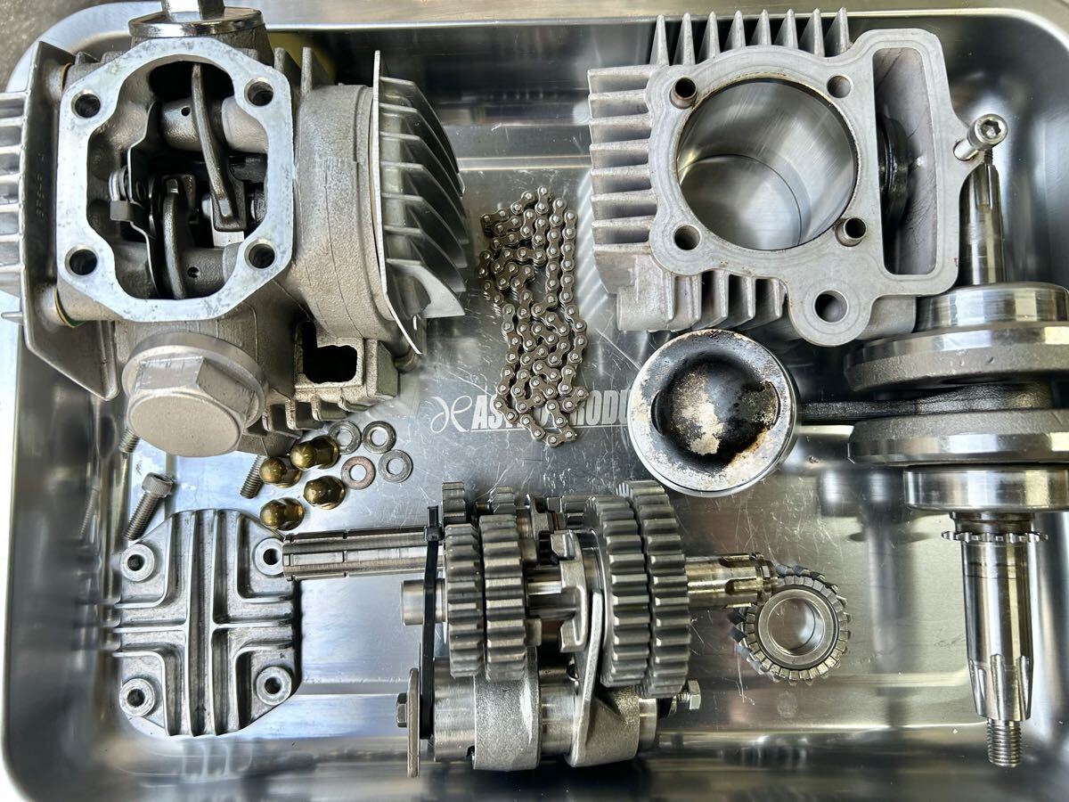 武川106ccスカット/ヘッド／シリンダー／純正クランクシャフト／純正4速ミッション　セット　中古