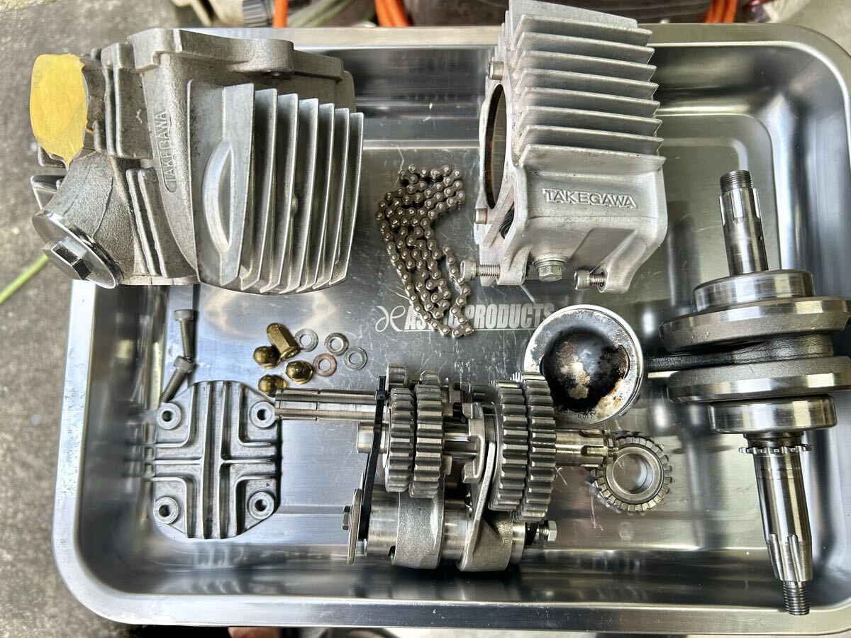 武川106ccスカット/ヘッド／シリンダー／純正クランクシャフト／純正4速ミッション　セット　中古