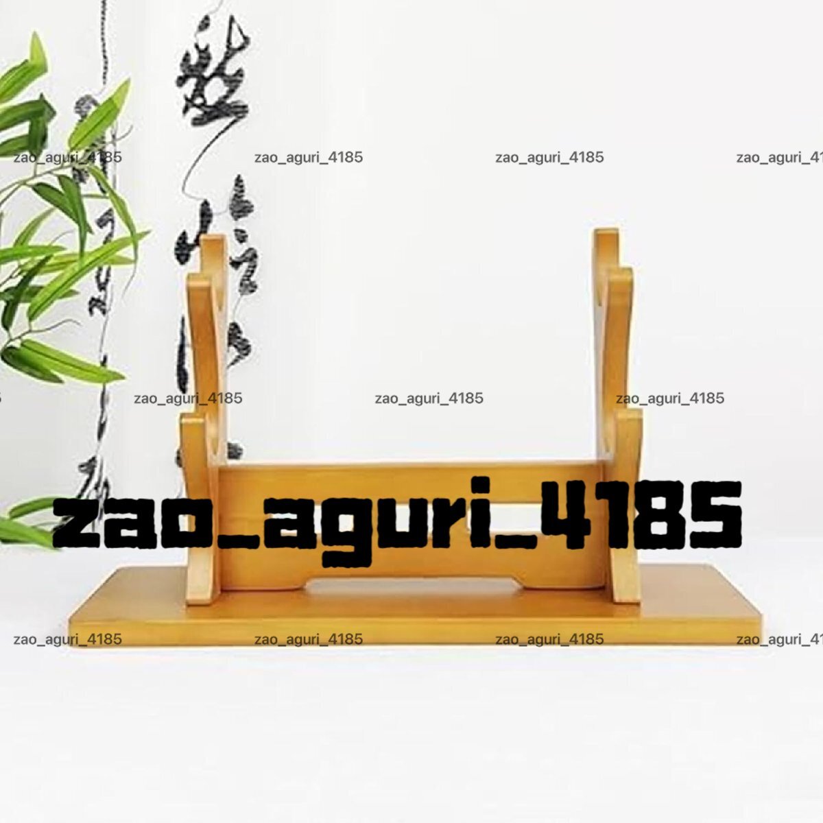 刀掛け台 本物の木製 三本掛 刀掛け 刀立て 刀置き 剣ラック 日本刀 模造刀 居合刀剣スタンド 台座 木製無垢材 台座付き 収納 刀台 飾り台_画像7