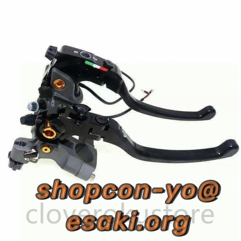 22 ミリメートル 19RCS オートバイハード陽極酸化ミラークランプラジアル油圧ブレーキマスターシリンダーケーブルクラッチブレー_画像1