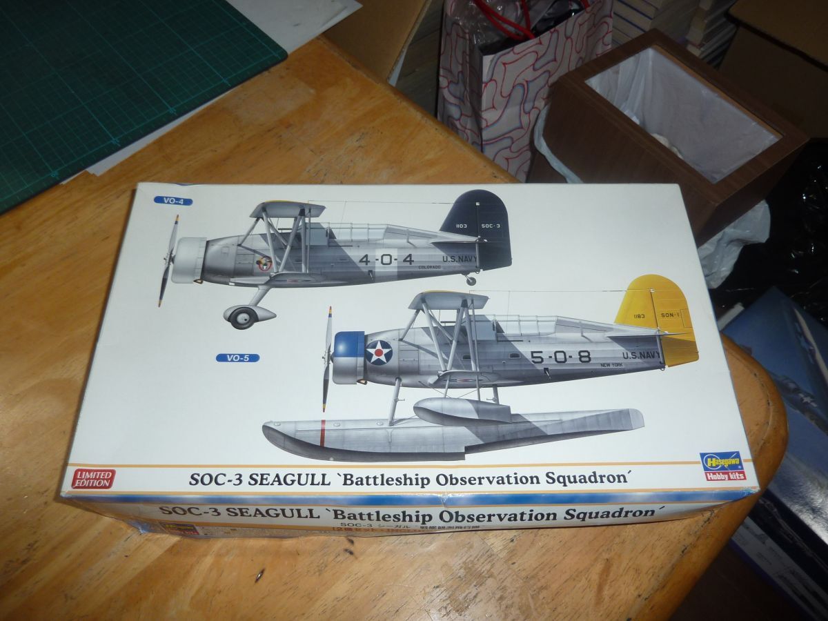 1/72 2機セット SOC-3 シーガル 戦艦観測飛行隊 ハセガワ 陸上機型&水上機型 SEAGULL_画像1