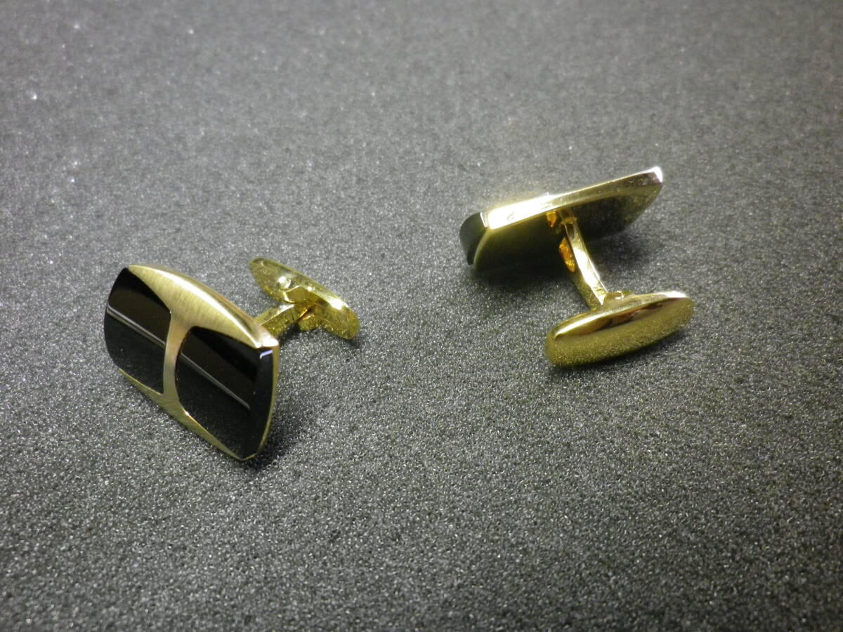 カフスセット　アンティーク品　黒/金　オニキス　長期保管品_画像3