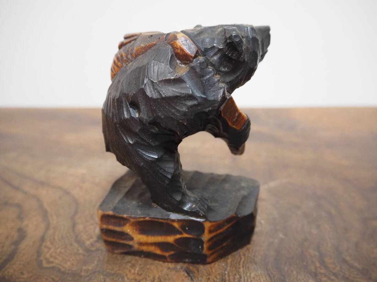 木彫り熊 4体まとめて 北海道 木製 彫刻 民芸品 工芸品 白老