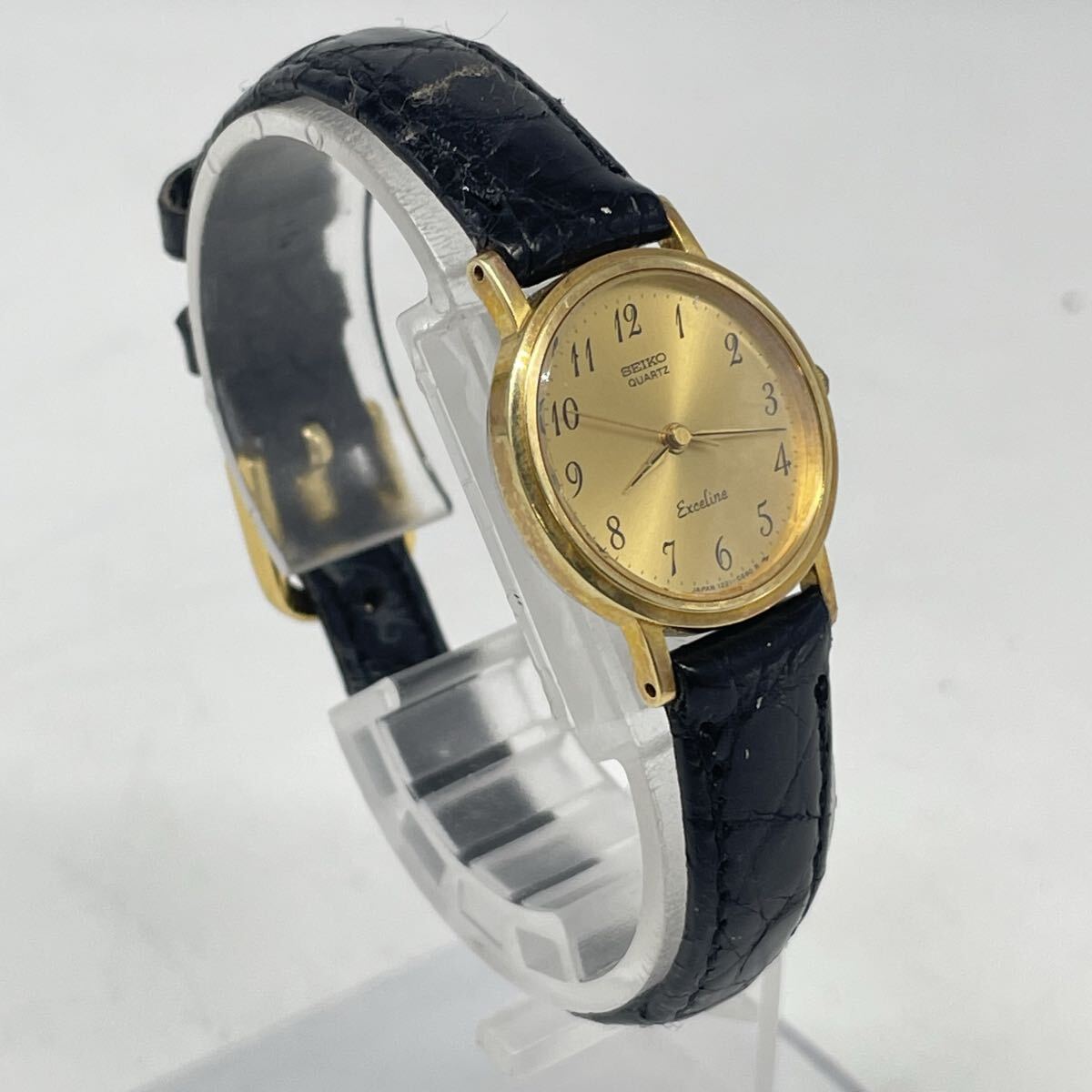 ★ SEIKO セイコー 腕時計 14K K14 697536 1221-0090 JAPAN B クォーツ 時計 レディース ゴールド ブラック 不動品 状態写真参照