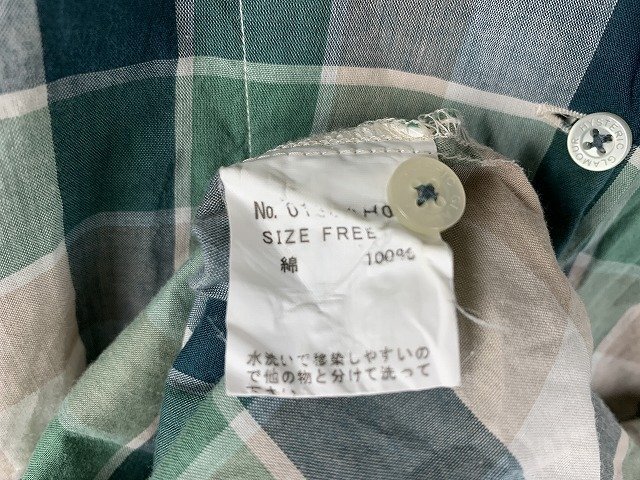 HYSTERIC GLAMOUR / ヒステリック?グラマー チェックシャツ 長(zhǎng)袖 レディース サイズ : F(フリー) グリーン系