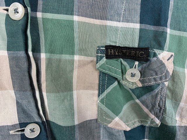 HYSTERIC GLAMOUR / ヒステリック?グラマー チェックシャツ 長(zhǎng)袖 レディース サイズ : F(フリー) グリーン系