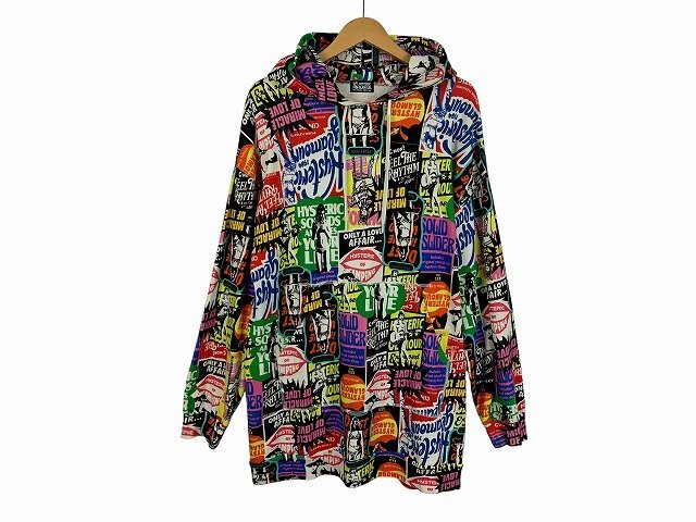 HYSTERIC GLAMOUR / ヒステリック?グラマー マルチカラープルオーバーパーカー 総柄 ヒスガール 日本制 サイズ : F(フリー)