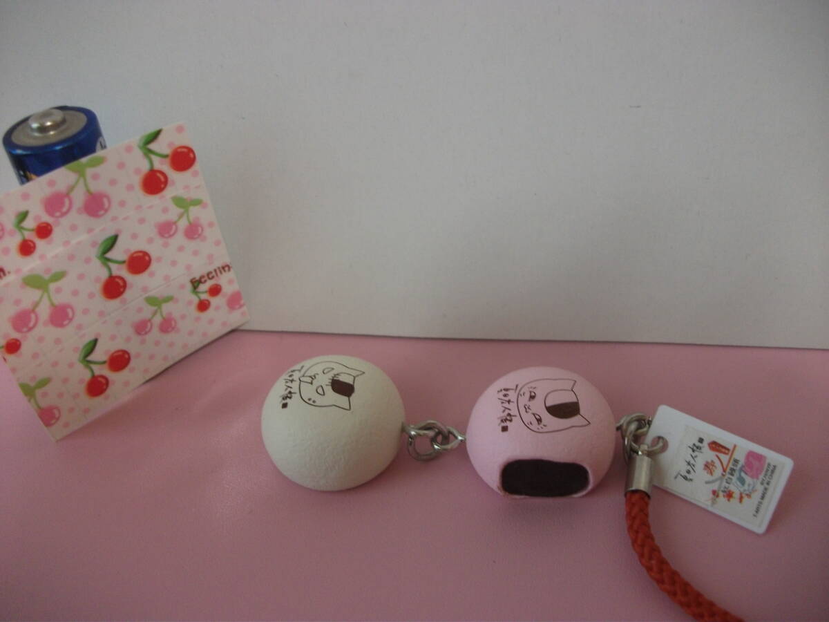夏目友人帳 ミニチュア フィギュア 紅白饅頭 マスコット チャーム ニャンコ先生 和菓子 ストラップ 壽 コレクション 食品サンプル オブジェ