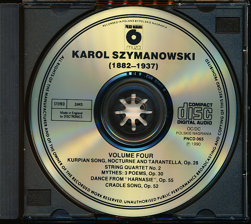 Polskie Nagrania MUSA シマノフスキ 室内楽作品集 クルカ、ウィウコミルスカ ほかの画像3
