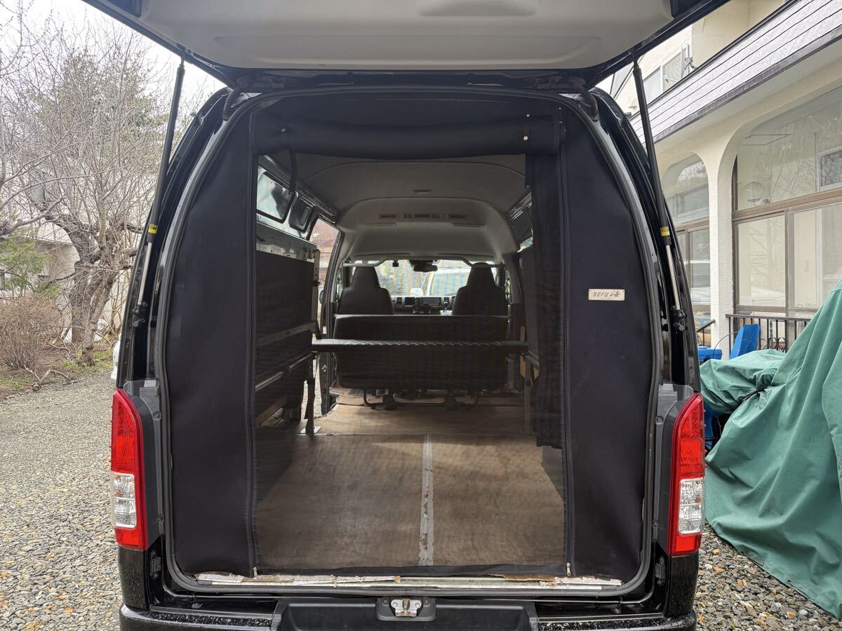 ハイエース200系　ワイドハイルーフ用　リアゲート網(wǎng)戸　防蟲ネット　neru海