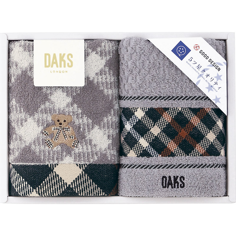 ダックス ブラックハウスチェックベア ウォッシュタオル2P 55-3079150 【単品】_画像1