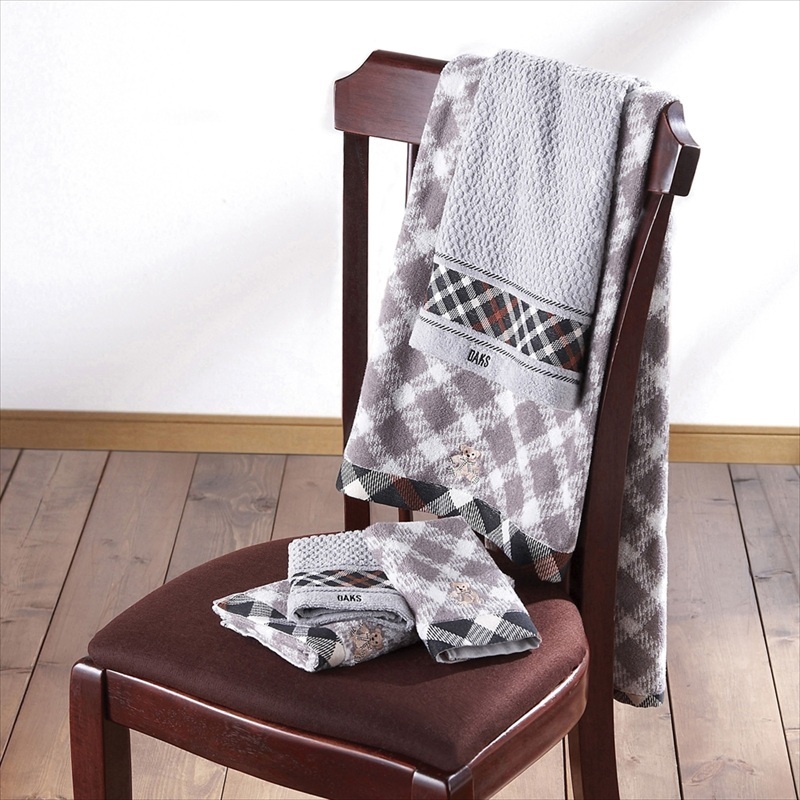 ダックス ブラックハウスチェックベア ウォッシュタオル2P 55-3079150 【単品】_画像2