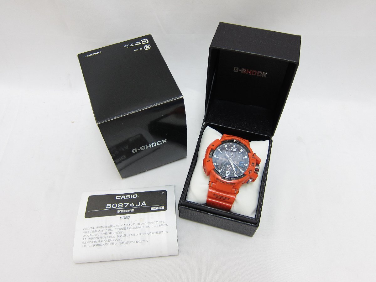 CASIO カシオ G-SHOCK ジーショック SKY COCKPIT スカイコクピット GW-A1100R 電波ソーラー 腕時計 箱付 美品 /2509D