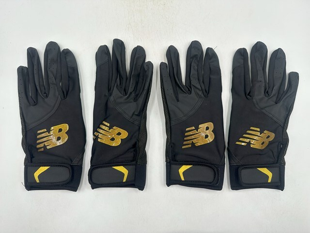 ニューバランス 野球 バッティンググローブ ブラックxゴールド Size-S　2セット まとめ売り