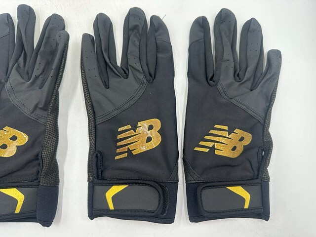 ニューバランス 野球 バッティンググローブ ブラックxゴールド Size-S　2セット まとめ売り
