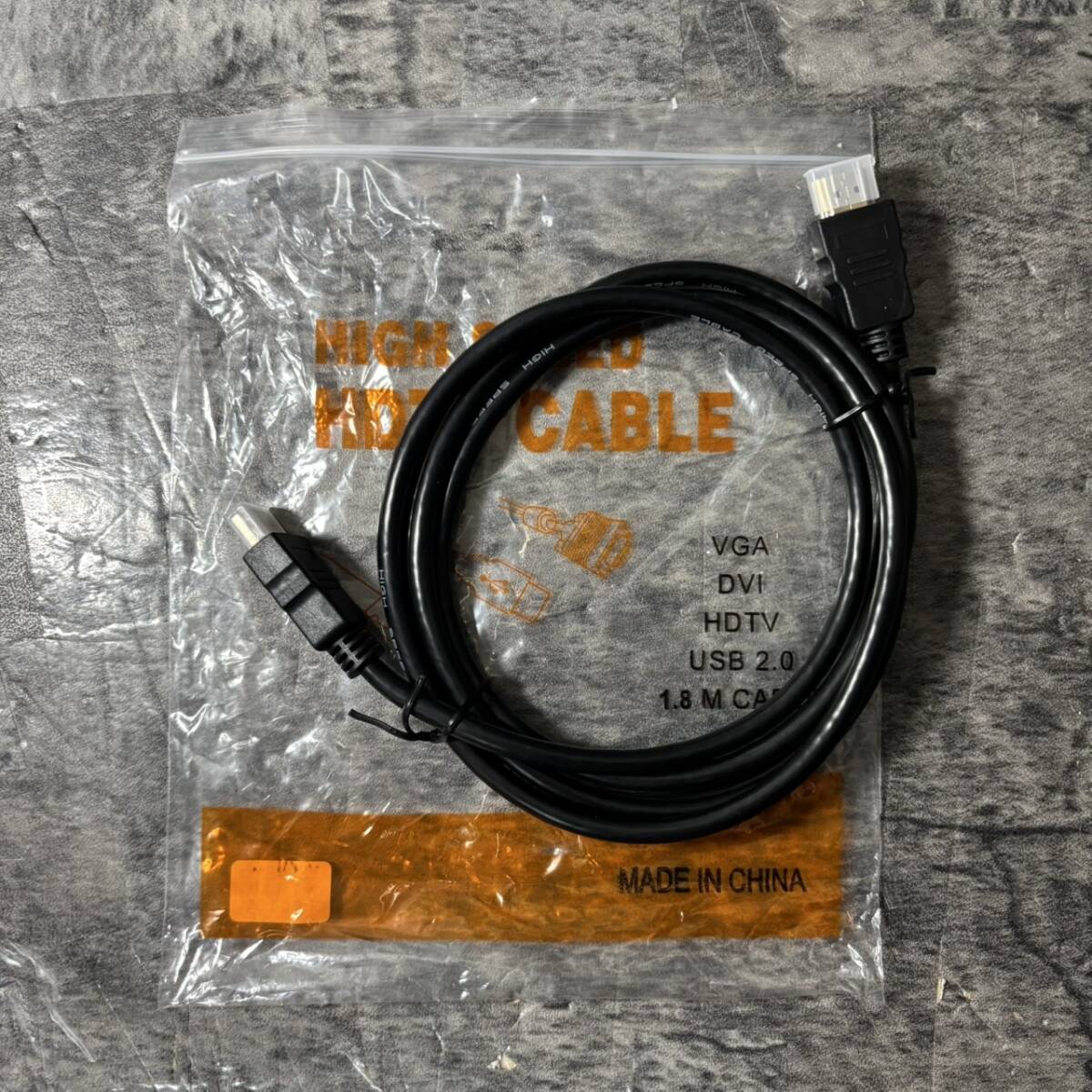 【２本セット】新品 HDMI - HDMI 変換ケーブル 1.8m 双方向対応 金メッキ端子 1080PフルHD_画像1