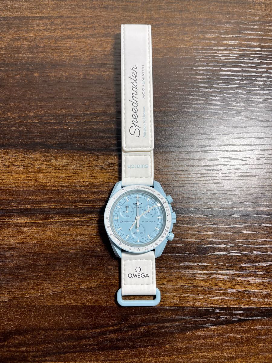 美品 OMEGA×Swatch ムーンウォッチ スピードマスター ミッション トゥ ウラヌス オメガ スウォッチ 腕時計_画像2