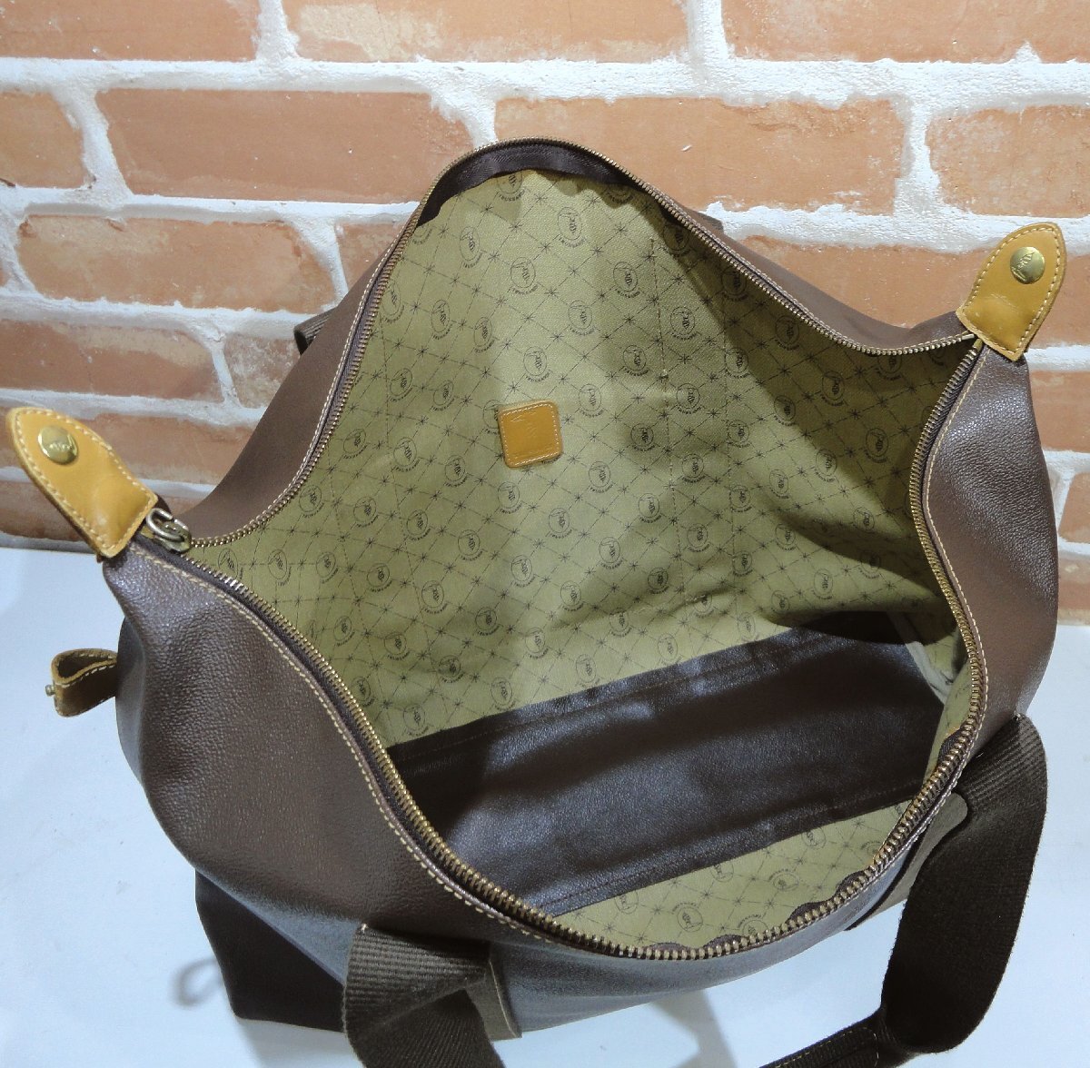 9185 トラサルディ TRUSSARDI ボストンバッグ ハンドバッグ 旅行鞄 かばん_画像10