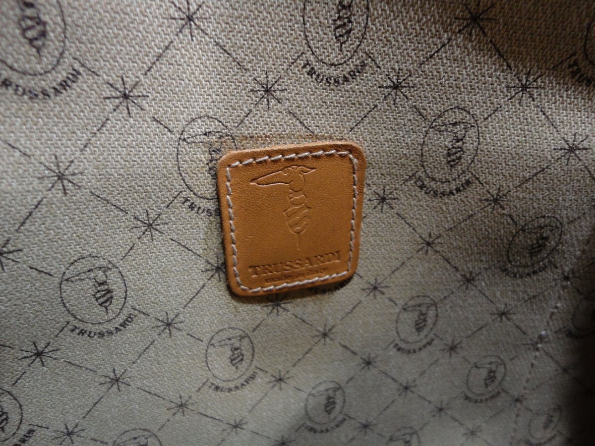 9185 トラサルディ TRUSSARDI ボストンバッグ ハンドバッグ 旅行鞄 かばん_画像9