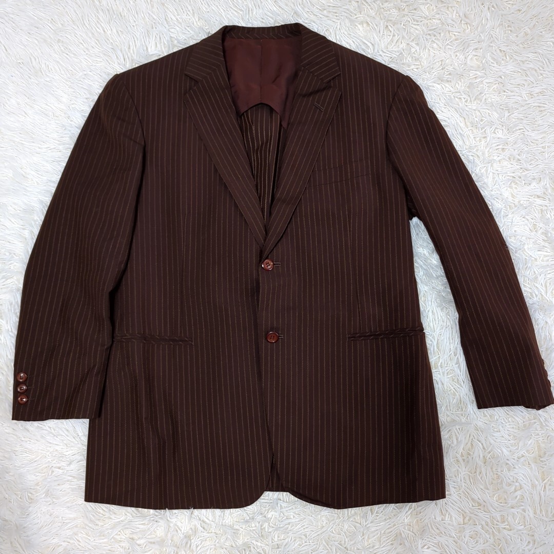 富豪の持ち物 オーダーメイド セットアップ ダブル テーラードジャケット まとめ 紺 ネイビー ストライプ エンジ カシミヤ 1円スタート
