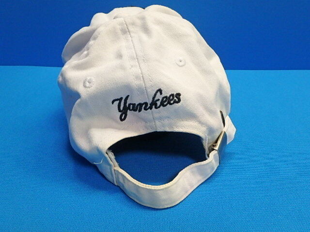 nk15-25-0912-2　難あり NY ニューヨーク ヤンキース　NEW YORK Yankees キャップ 白 ホワイト 帽子 中古_画像3