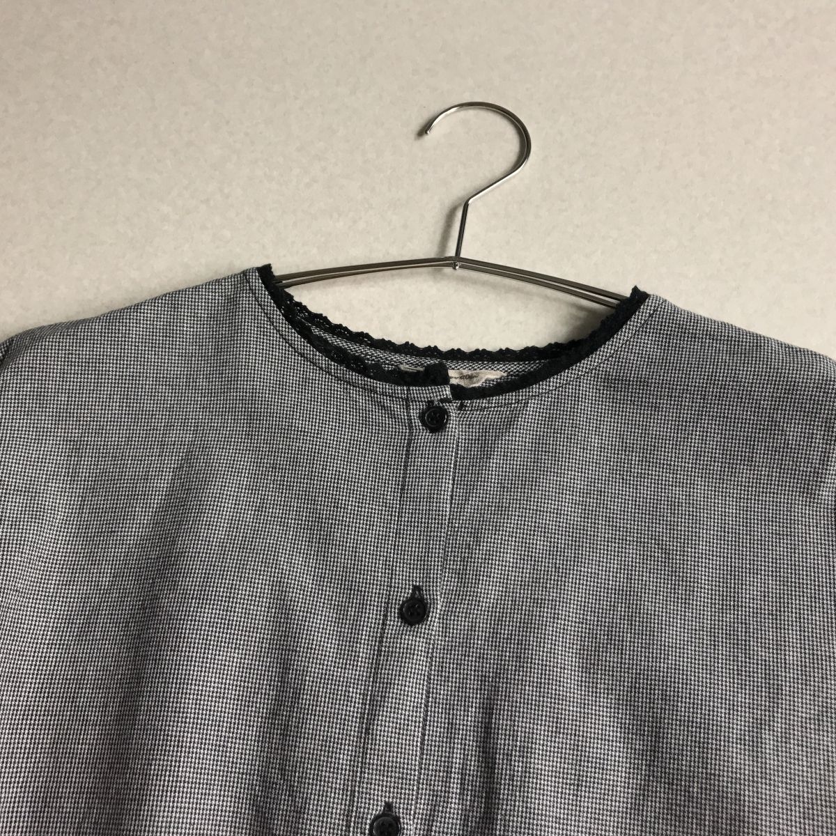 ○ samansa mos2 サマンサモスモス リネンブレンド 襟レース　チュニック