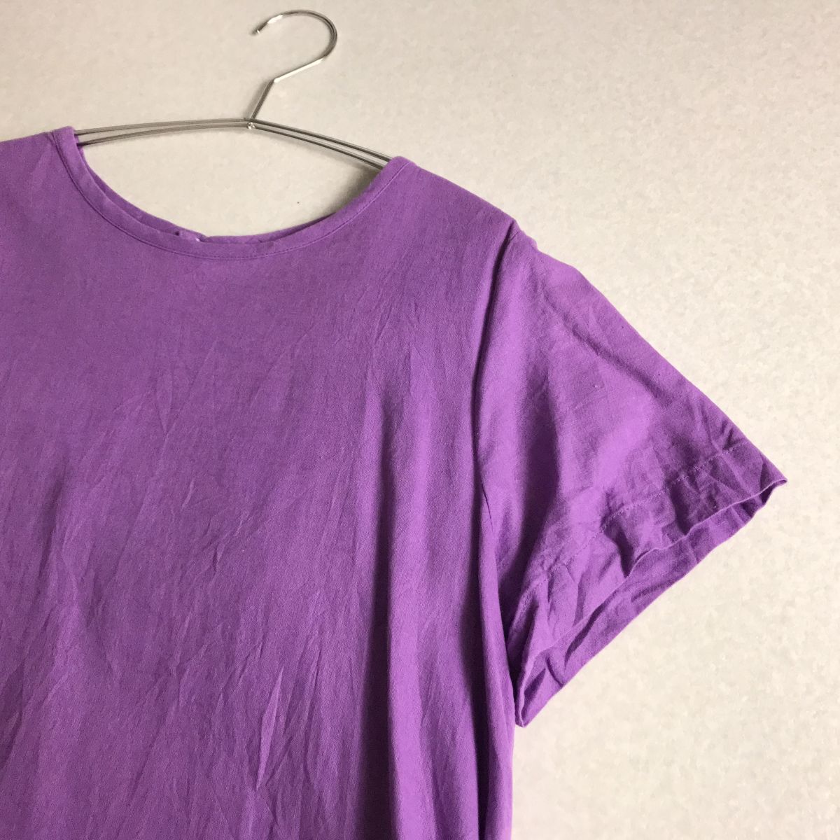 ○ LOWRYS FARM ローリーズファーム　リネンブレンド　パープル　フレア　ワンピース