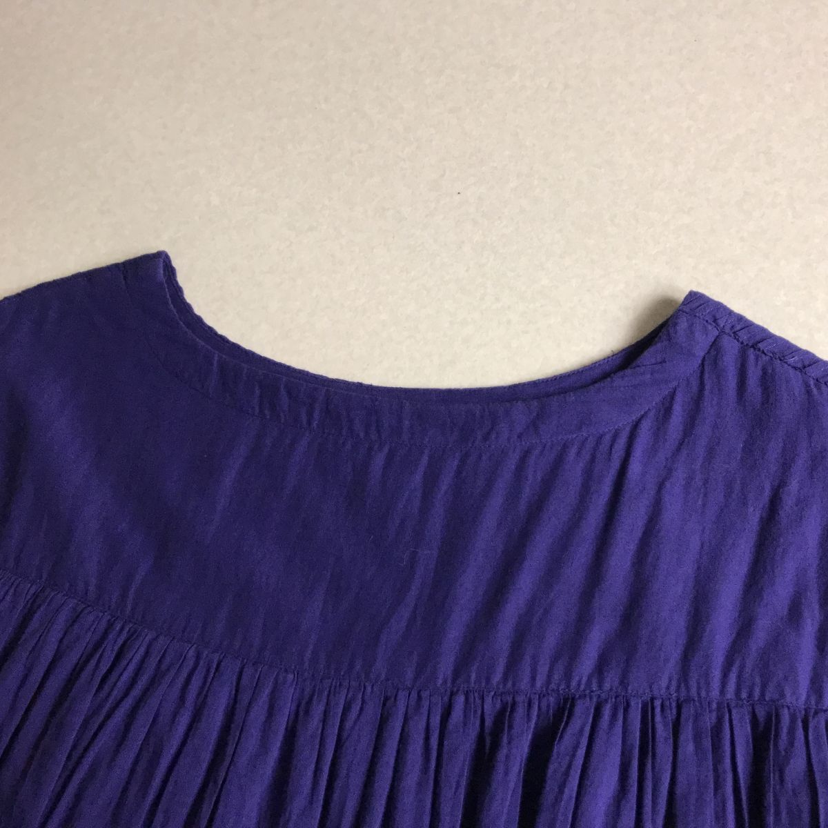 ○ Ray cassin レイカズン　ギャザー　コットン　ワンピース