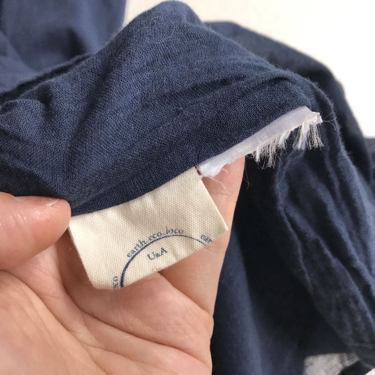 ○ earth ecoloco エコロコ　ギャザー　ノースリーブ ワンピース