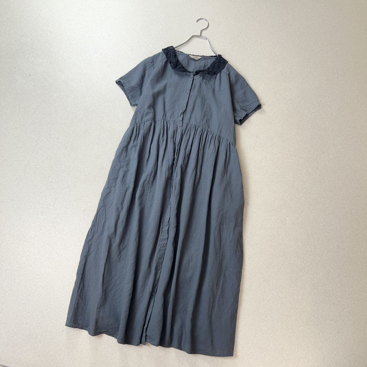 samansa mos2 サマンサモスモス 襟レース　ギャザー　ワンピース