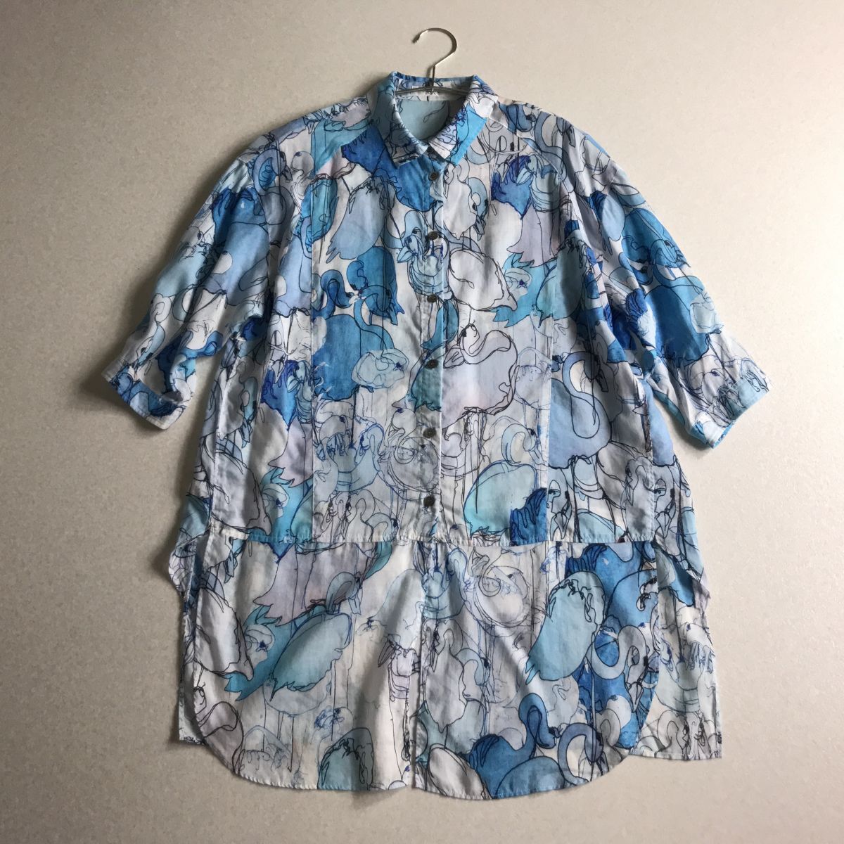 ? PINORE ピノーレ　おしゃれデザイン　チュニック　多少透け感