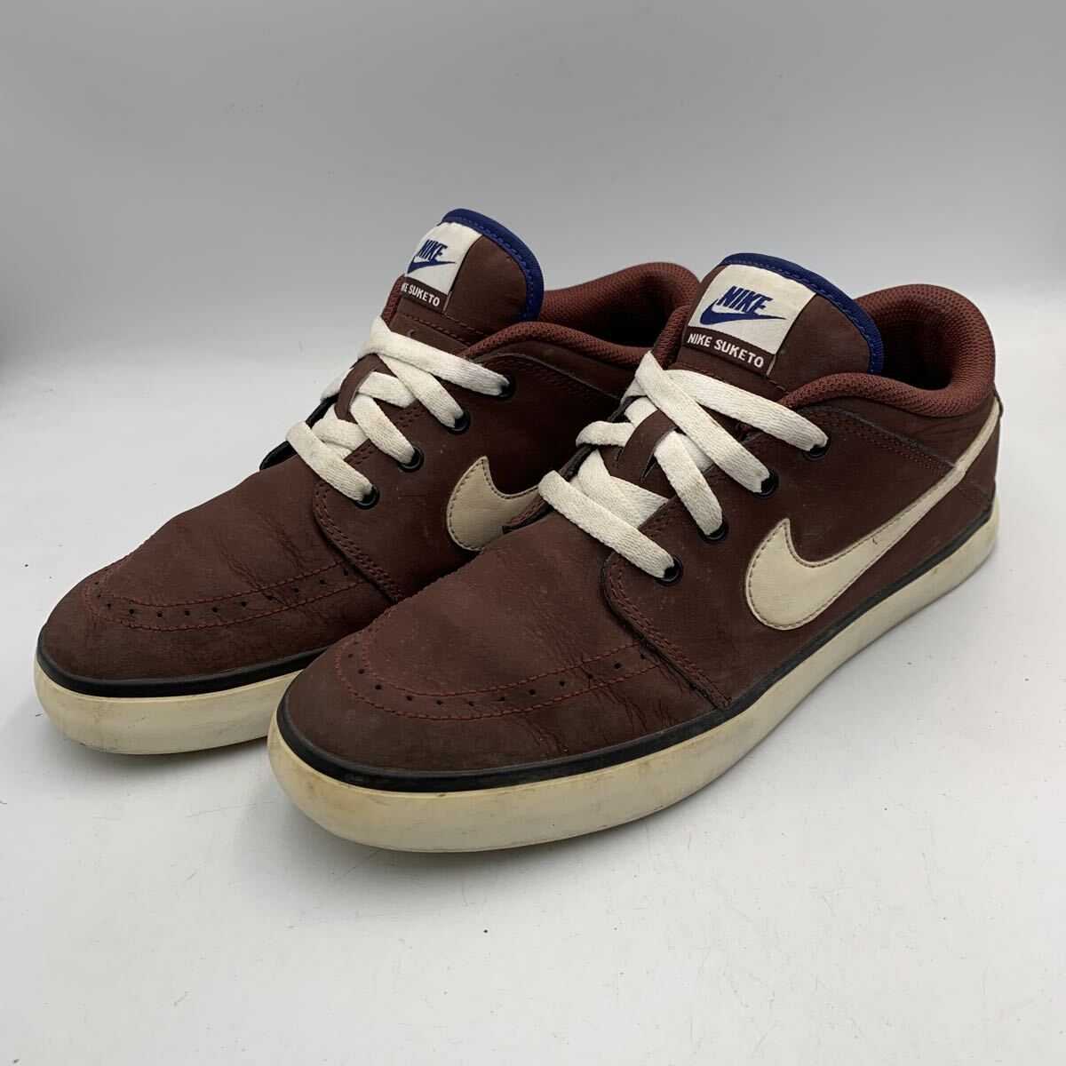 V533Y NIKE ナイキ SUKETO メンズ スニーカー US8 26cm ブラウン ホワイト