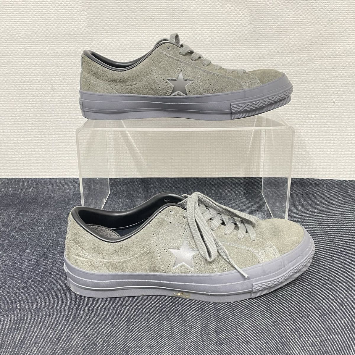 【CONVERSE】コンバース★ローカットスニーカー ONE STAR J SUEDE ワンスターＪスエード sizeUS5.5 グレー 09_画像5