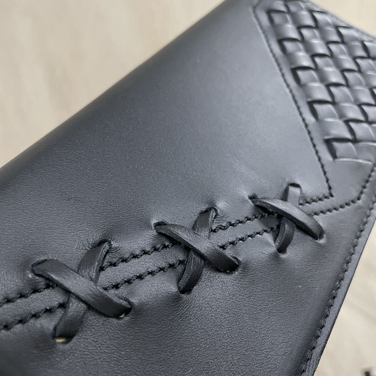 【TRION】トライオン★グローブ長財布 レザー GLB800 メンズ ロングウォレット 財布 ブラック 09_画像4