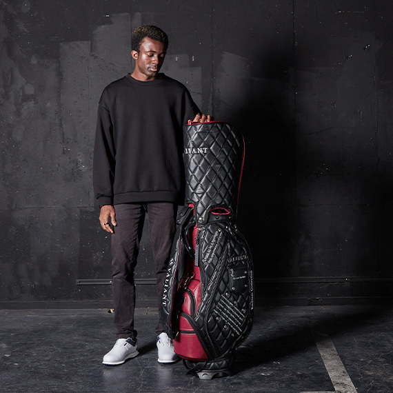 ヴァリアント VAE-003 カート型 キャディバッグ エンブレム ブラックレッド VALIANT シェリフ 限定 エンブレムコレクション カートキャディ_画像10