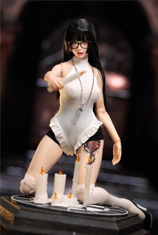 1/6 龍山重工 LS2024-04 (C)DX.Ver ダークシスター ヘザーウェイ コスプレ版 新品未開封 女性アクションフィギュア ダブルヘッド付き_画像2