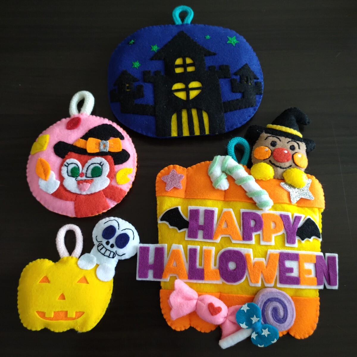 現品限り 再販なし ガーランド ハロウィン フェルト 紐なし ハンドメイド_画像1
