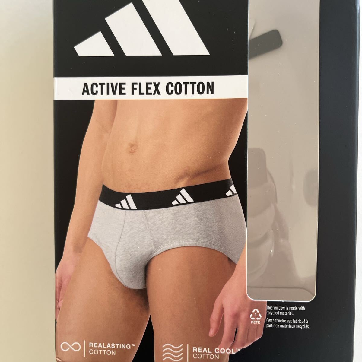 adidas アディダス　メンズビキニ　M(S) ブルー　ビキニブリーフ　コットンストレッチ　メンズインナー　男性ブリーフ　メンズ下着　下着_画像6