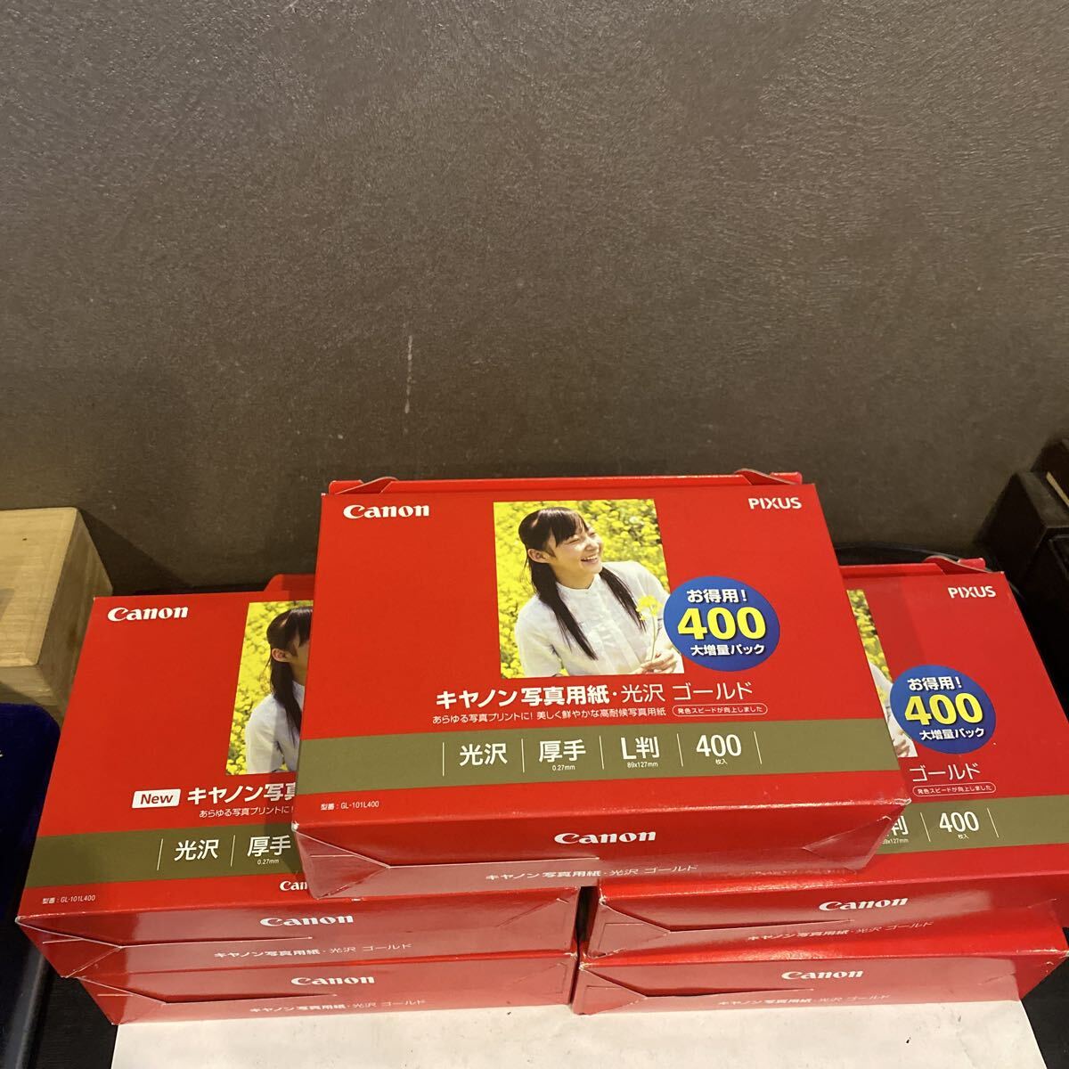未開封　Canon 寫真用紙光沢 ゴールド L判 400枚 GL-101L400 5セットまとめ