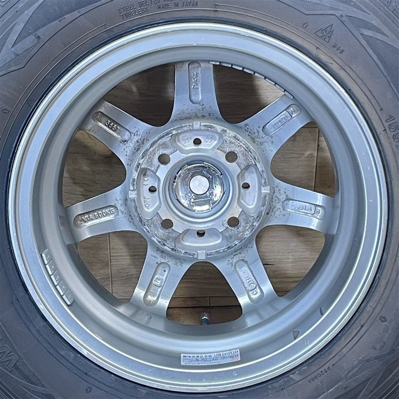パッソ 等 JOKER 4-13+42 4H100 ダンロップ WM01 155/80R13 13インチ スタッドレス 4本セット 009_画像7