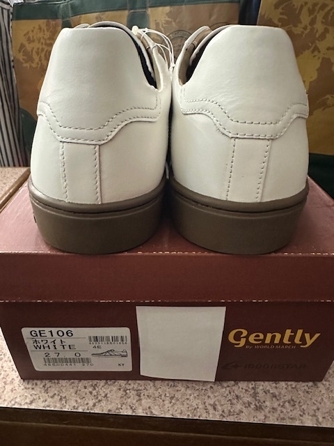 27.0 ① ムーンスター GE106 4E 新品未使用品 送料無料 透湿防水 白 ウォーキングシューズ メンズシューズ 幅広 スニーカー MoonStar 紳士_画像9