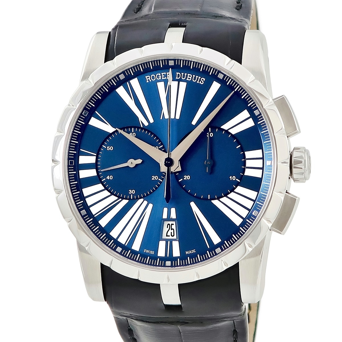 【3年保証】 ロジェデュブイ エクスカリバー 42 クロノグラフ DBEX0389 ローマン スモールセコンド ネイビー 自動巻き メンズ 腕時計_画像1