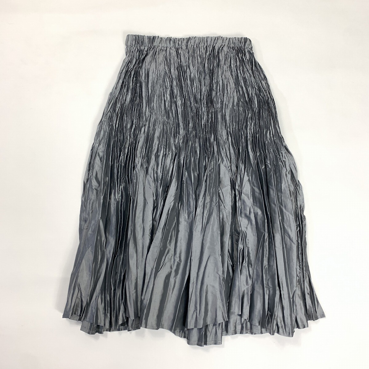 SPECHIO スペッチオ ロングスカート プリーツ フレア ウエストゴム グレー 40 YC1017