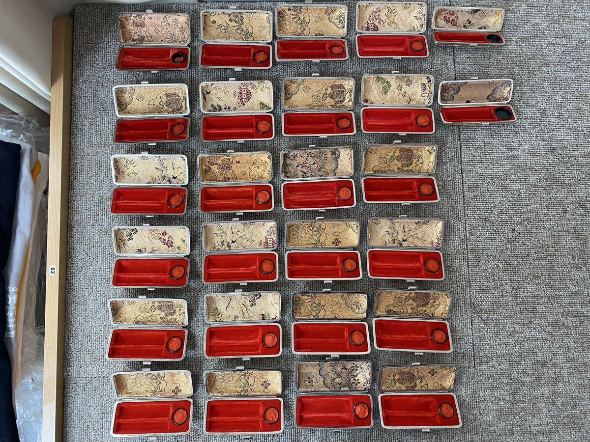 印鑑ケース（印伝）ダブル×24（シングル×2）（デッドストック品）（経年保管品）現(xiàn)狀出品（希少）ビンテージ印鑑ケース（印鑑王國(guó)山梨県