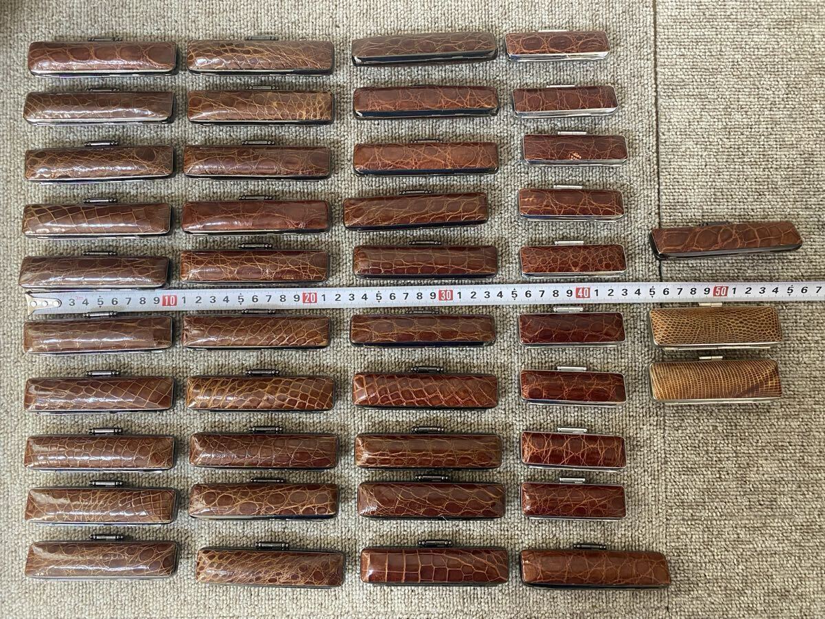 印鑑ケース（ヘビ）（トカゲ）（皮）ダブル（デッドストック品）（経年保管品）現(xiàn)狀出品（希少）ビンテージ印鑑ケース（印鑑王國山梨県より